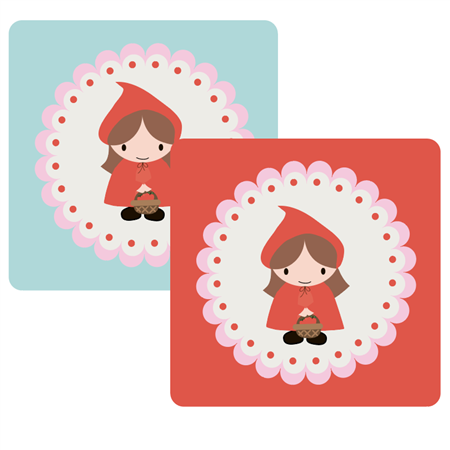 Posavasos Caperucita Roja 12u